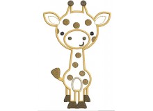 Stickdatei - Dschungeltiere Appli Giraffe